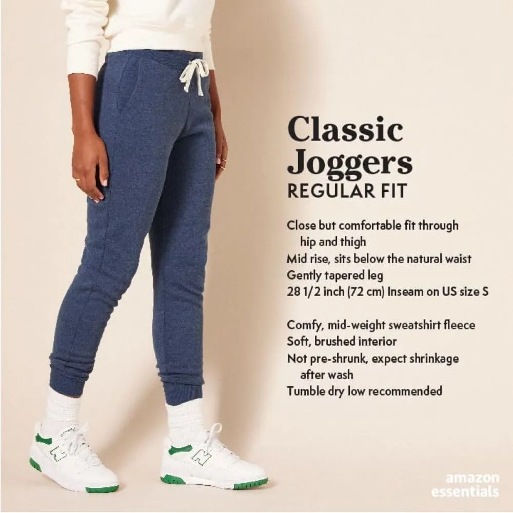 Amazon Essentials Women's Fleece Jogger Sweatpant (Available in Plus Size)