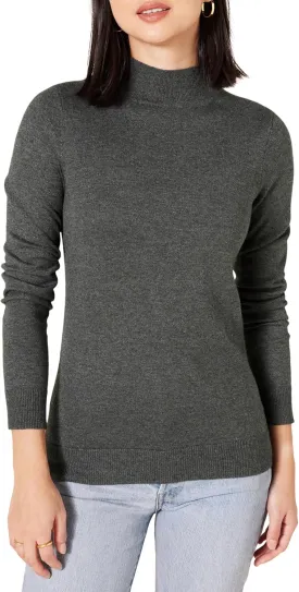 Amazon Essentials Women's Lightweight Mockneck Sweater (Available in Plus Size)