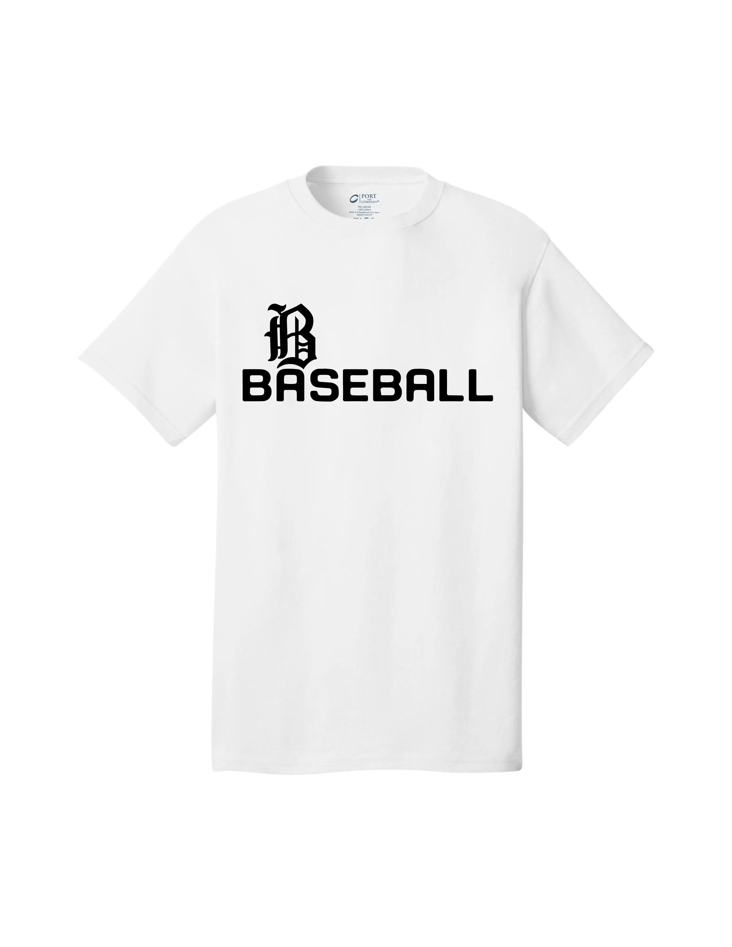 Badin Baseball - Script Tee (White)