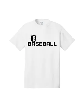 Badin Baseball - Script Tee (White)