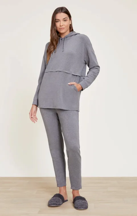 Barefoot Dreams Malibu Collection Fleece Luxe Lounge Anorak Sweatshirt