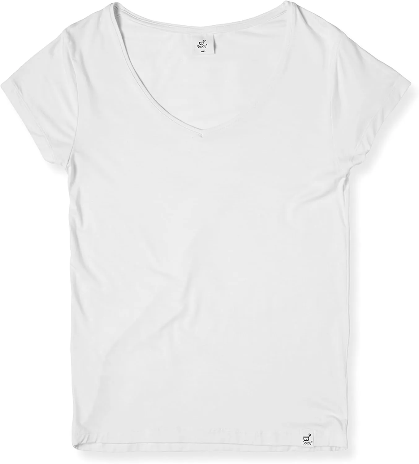 Boody Body EcoWear Women's V-Neck T-Shirt, Soft Breathable, Short Sleeve, Viscose Made from Bamboo