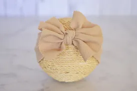 Bow Headband - Textured - Khaki