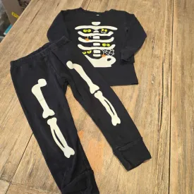 Carters black skeleton pyjamas 18m
