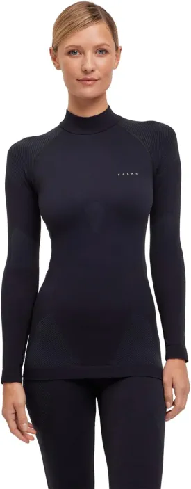 FALKE Women's Warm Mock Neck Base Layer Top, 1 Piece