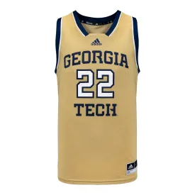 Georgia Tech Adidas Sand #22 Basketball Jersey