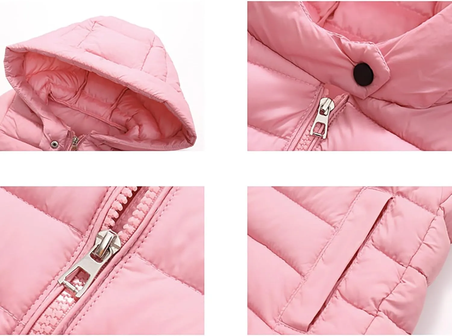 Girls Boys Solid Padded Long Jacket Coat Water esistant Warm Parka Puffer Jacket with Winter Jacket for Toddler Girl