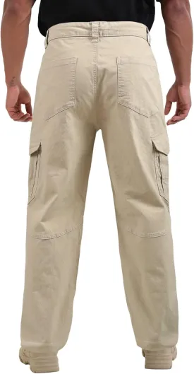 Hiking Pants Men Lightweight Stretch Water Resistant Cargo Pants Outdoor Travel Fishing Pants with Deep Zipper Pockets STL557Y Khaki 38