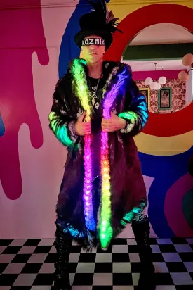 Men's LED Desert Warrior Coat in "Just The Tip-Black" STOCK