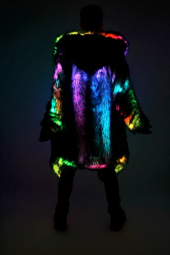 Men's LED Desert Warrior Coat in "Just The Tip-Black" STOCK