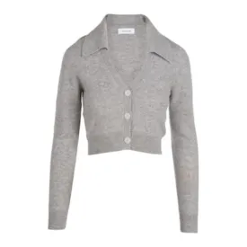Naadam Cashmere Cropped Polo Cardigan