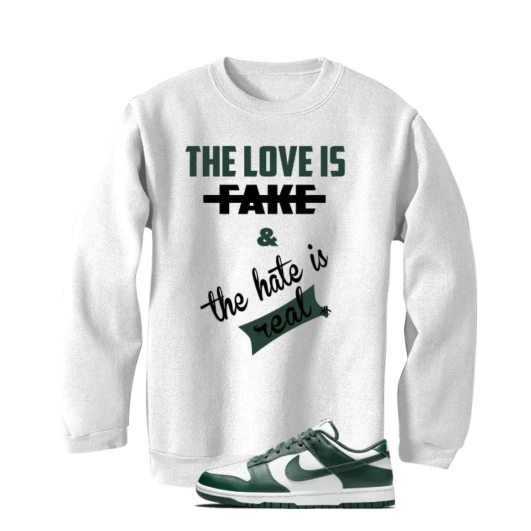 Nike Dunk Low Michigan State White T-Shirt (Love is Fake)