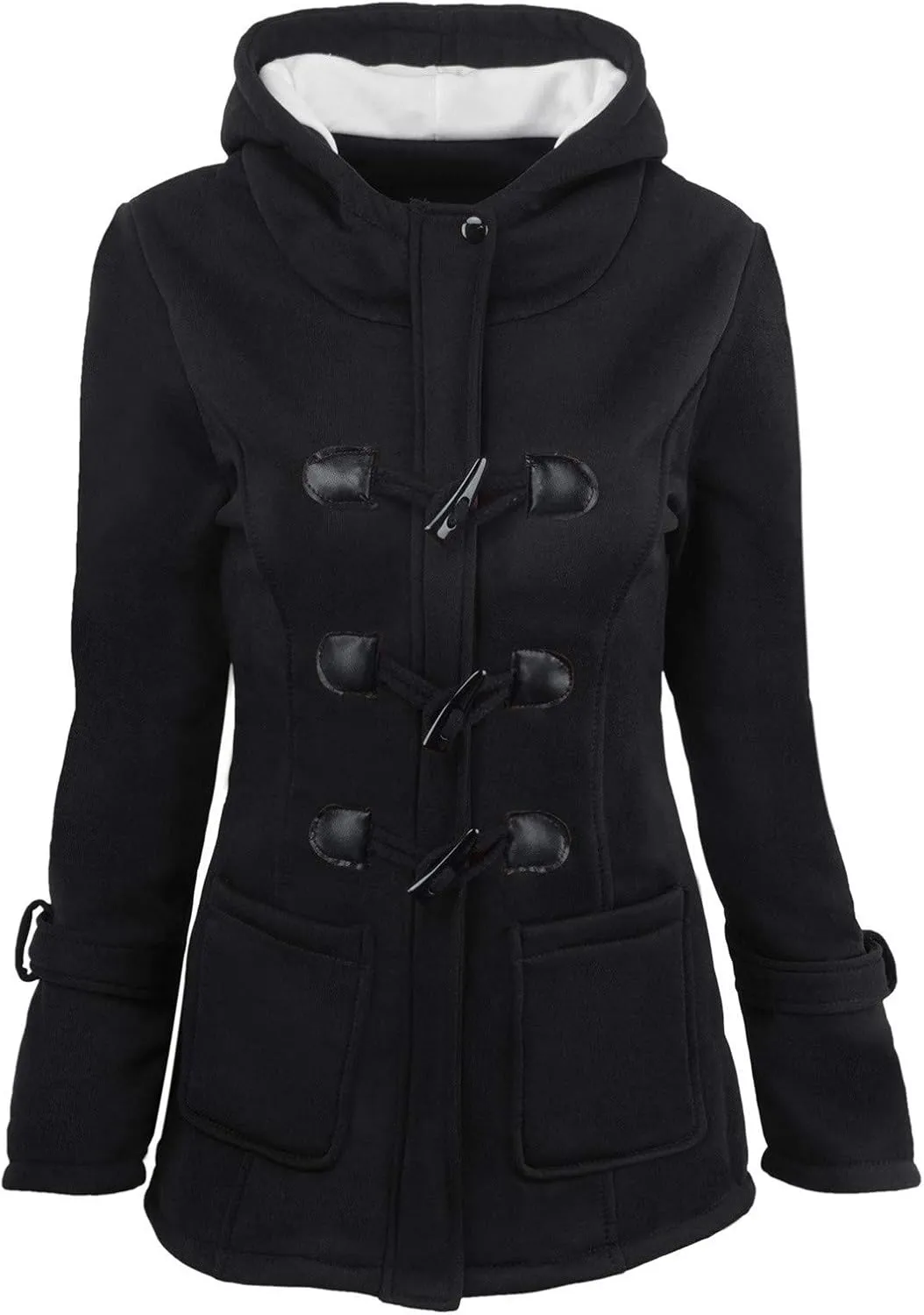 PeQAQ Women 2023 Winter Coat Plus Size Thicken Warm Wool Blend Windbreaker Jackets Fashion Fleece Lined Trench Coat Overcoats