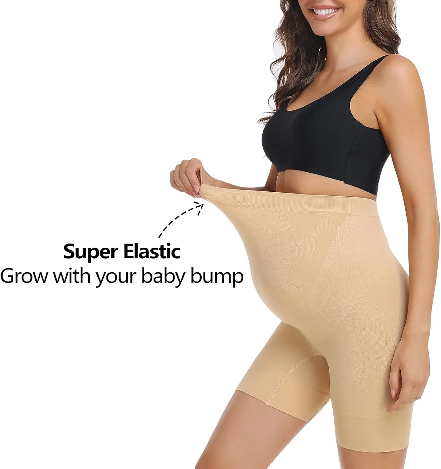 Seamless Maternity Shapewear for Dresses, Mid-Thighs Pregnancy Underwear, Pregnancy Must Haves, S-XXXL