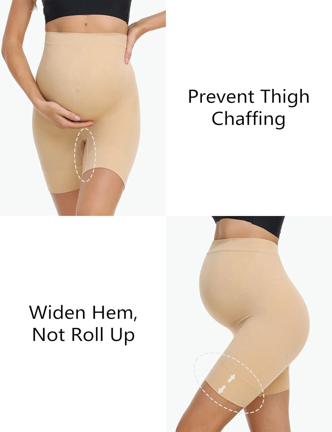 Seamless Maternity Shapewear for Dresses, Mid-Thighs Pregnancy Underwear, Pregnancy Must Haves, S-XXXL