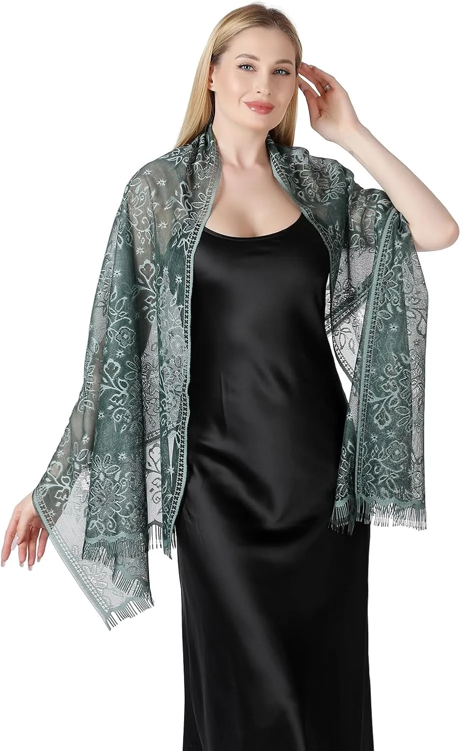 Shawls and Wraps for Evening Dresses Lace Scarfs for Women Pashmina Wedding Formal Shawl