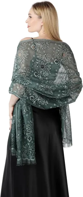 Shawls and Wraps for Evening Dresses Lace Scarfs for Women Pashmina Wedding Formal Shawl