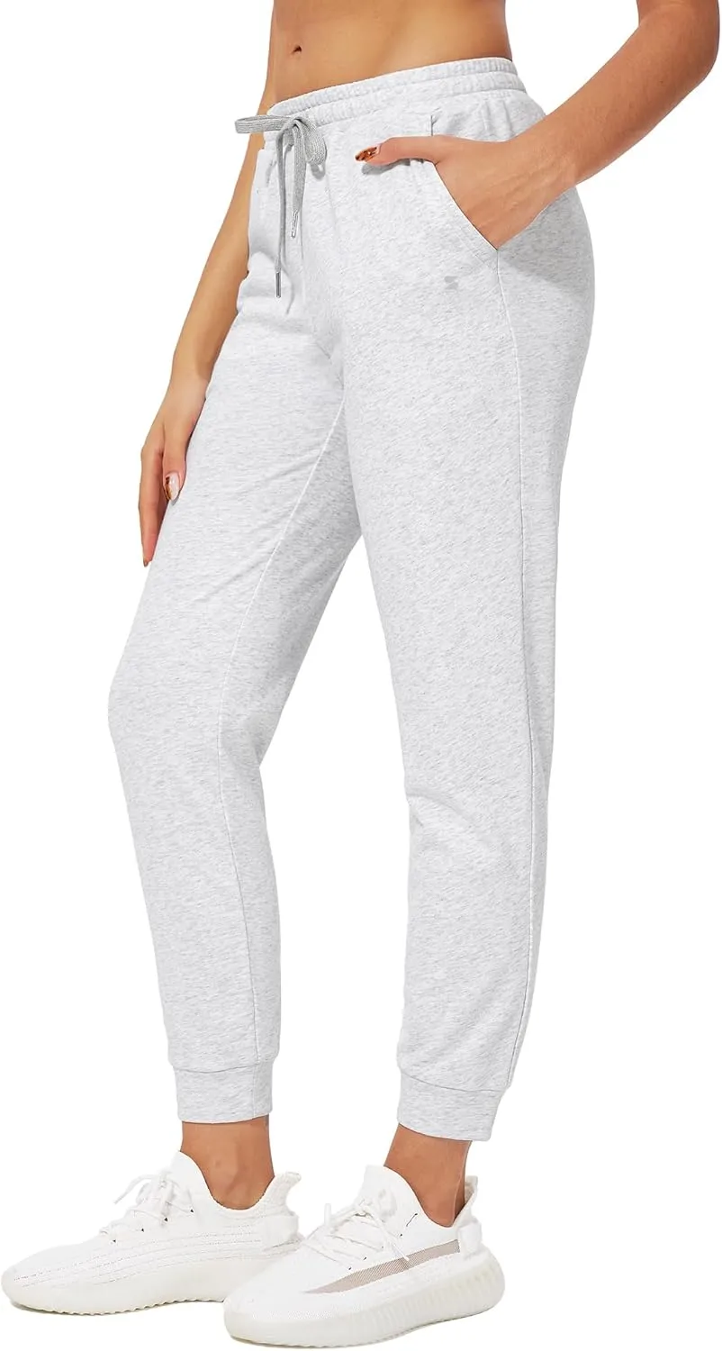 Stelle Womens High Waist Drawstring Jogger Athletic Lounge Sweatpants with Pockets