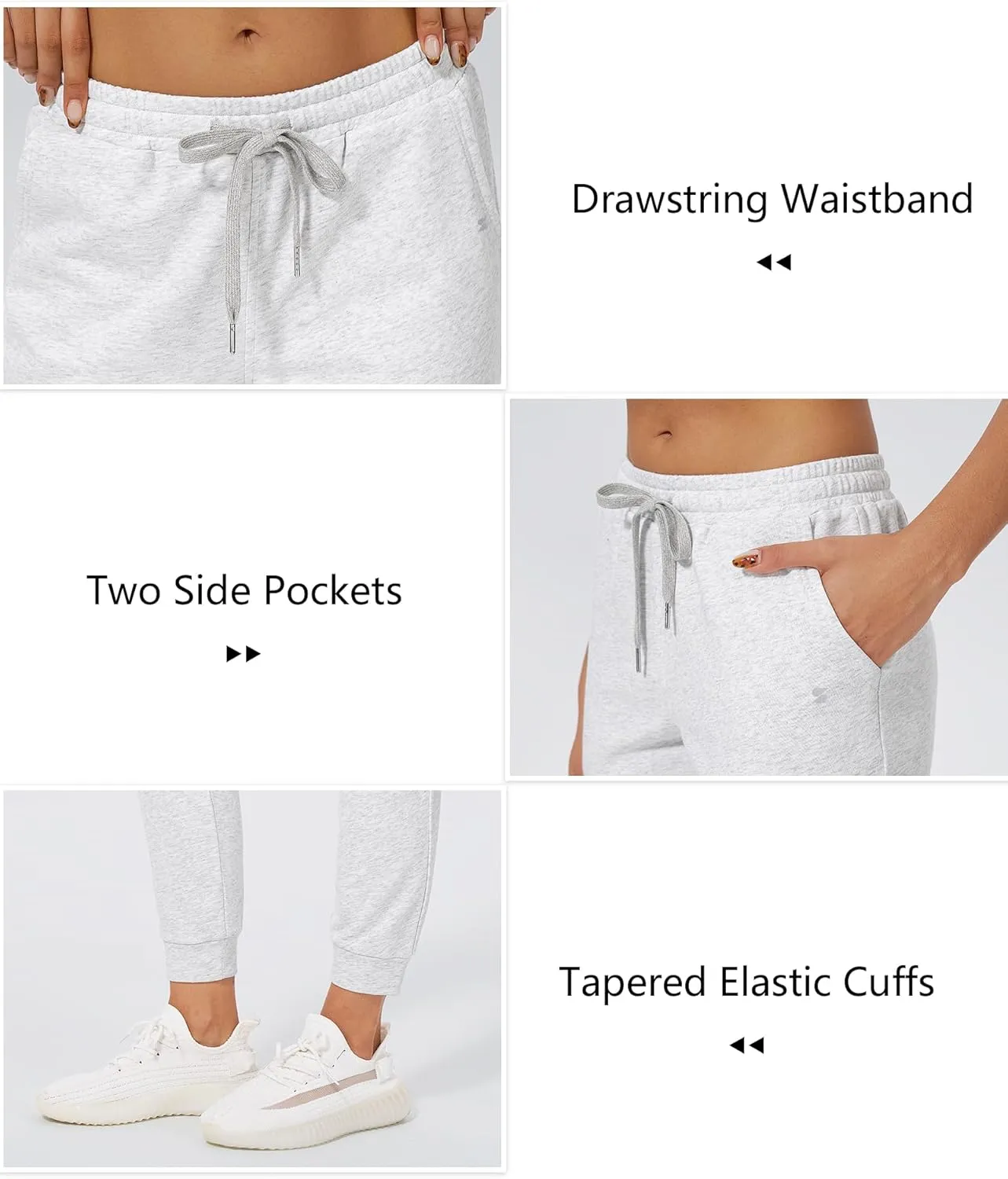 Stelle Womens High Waist Drawstring Jogger Athletic Lounge Sweatpants with Pockets