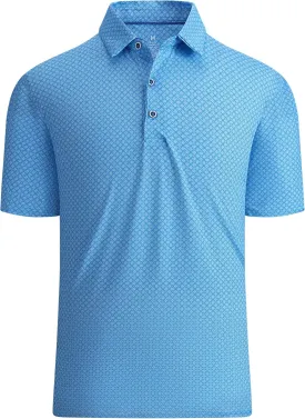 WARHORSEE Golf Polo Shirts for Men Short Sleeve Wrinkle Free 4 Way Stretch Moisture Wicking Performance Collared Tshirts